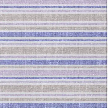 9' X 12' Ivory Blue And Gray Striped Washable Indoor Outdoor Area Rug
