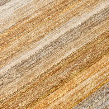 2' X 8' Brown and Orange Striped Washable Non Skid Indoor Outdoor Runner Rug