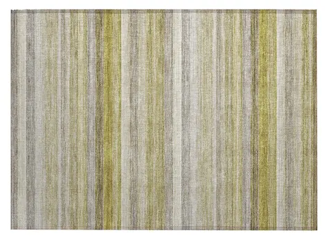 2' X 3' Wheat Striped Washable Non Skid Indoor Outdoor Area Rug