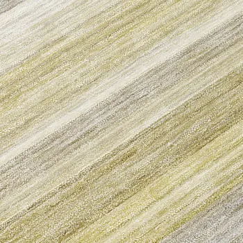 2' X 8' Yellow Beige and Gray Striped Washable Non Skid Indoor Outdoor Area Rug