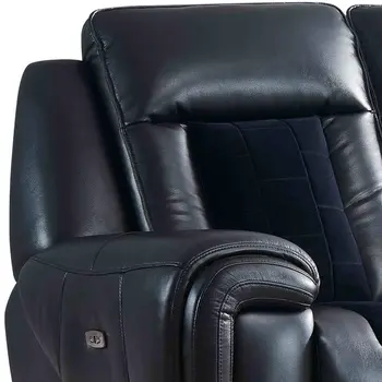 79" Black Power Reclining Loveseat With Storage