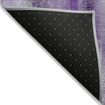 8' Runner Purple Washable Non Skid Indoor Outdoor Runner Rug