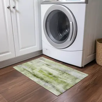 2' X 3' Sage Washable Non Skid Indoor Outdoor Area Rug