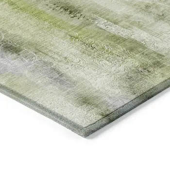 3' X 5' Sage Washable Non Skid Indoor Outdoor Area Rug