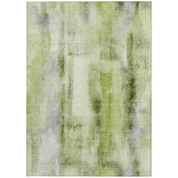 8' X 10' Sage Washable Non Skid Indoor Outdoor Area Rug