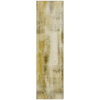 8' Runner Taupe Washable Non Skid Indoor Outdoor Runner Rug