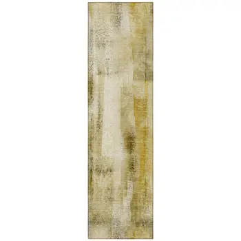 8' Runner Taupe Washable Non Skid Indoor Outdoor Runner Rug