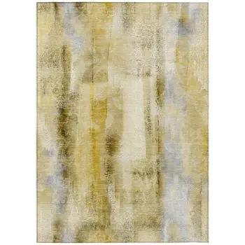 10' X 14' Taupe Washable Non Skid Indoor Outdoor Area Rug