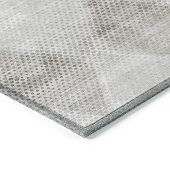 2' X 3' Gray Geometric Washable Non Skid Indoor Outdoor Area Rug