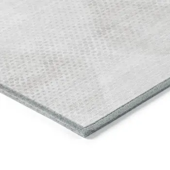 2' X 3' Ivory Geometric Washable Non Skid Indoor Outdoor Area Rug