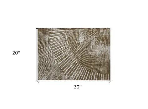 2' X 3' Chocolate Abstract Washable Non Skid Indoor Outdoor Area Rug