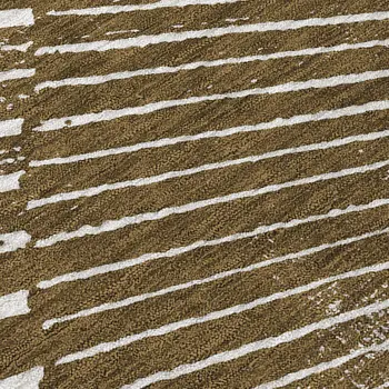 9' X 12' Chocolate Abstract Washable Non Skid Indoor Outdoor Area Rug