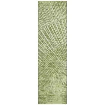 8' Runner Sage Abstract Washable Non Skid Indoor Outdoor Runner Rug