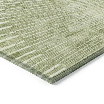 3' X 5' Sage Abstract Washable Non Skid Indoor Outdoor Area Rug