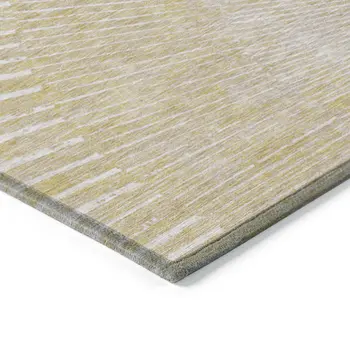 10' X 14' Wheat Abstract Washable Non Skid Indoor Outdoor Area Rug
