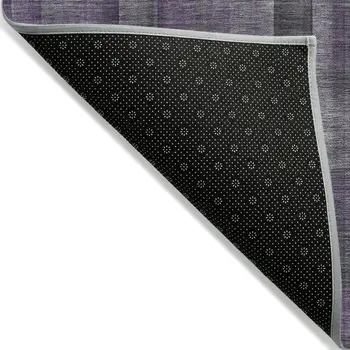 2' X 3' Purple Plaid Washable Non Skid Indoor Outdoor Area Rug