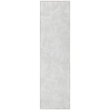 8' Runner Ivory Floral Washable Non Skid Indoor Outdoor Runner Rug