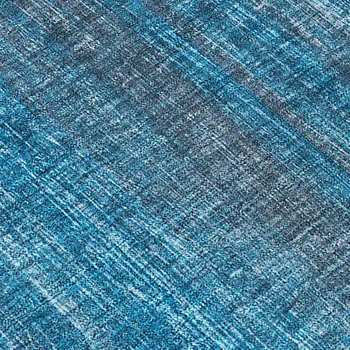 2' X 8' Blue Striped Washable Non Skid Indoor Outdoor Runner Rug