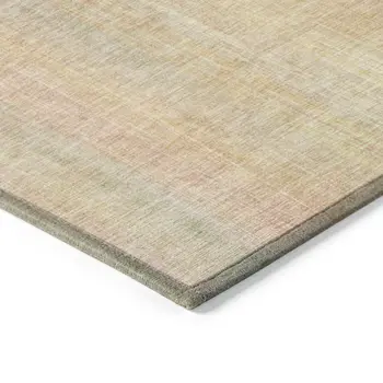 10' X 14' Yellow and Orange Striped Washable Non Skid Indoor Outdoor Area Rug