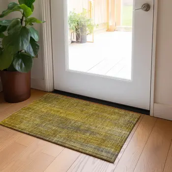 2' X 3' Chocolate Striped Washable Non Skid Indoor Outdoor Area Rug
