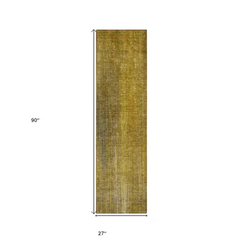 8' Runner Chocolate Striped Washable Non Skid Indoor Outdoor Runner Rug