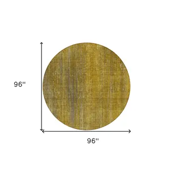 8' Round Chocolate Round Striped Washable Non Skid Indoor Outdoor Area Rug