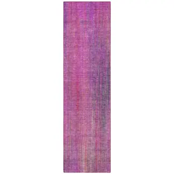 8' Runner Lilac Striped Washable Non Skid Indoor Outdoor Runner Rug