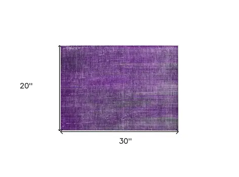 2' X 3' Purple Striped Washable Non Skid Indoor Outdoor Area Rug