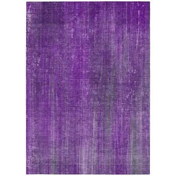 8' X 10' Purple Striped Washable Non Skid Indoor Outdoor Area Rug