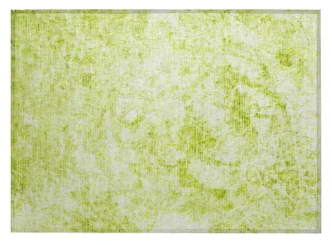 2' X 3' Lime Green Abstract Washable Non Skid Indoor Outdoor Area Rug