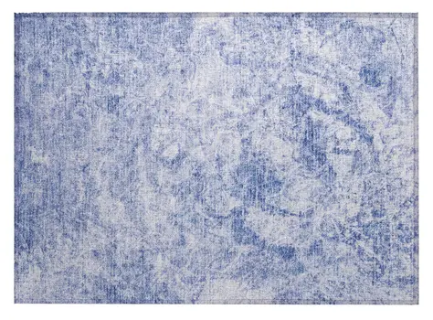 2' X 3' Blue Abstract Washable Non Skid Indoor Outdoor Area Rug