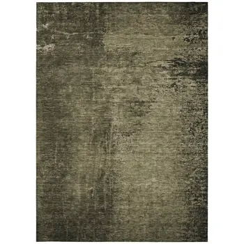 5' X 8' Gray Abstract Washable Non Skid Indoor Outdoor Area Rug