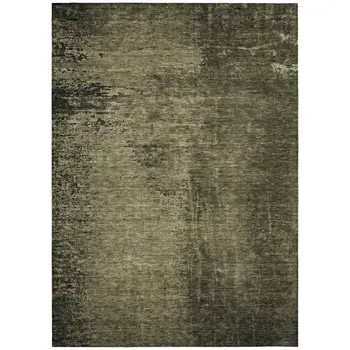 10' X 14' Gray Abstract Washable Non Skid Indoor Outdoor Area Rug