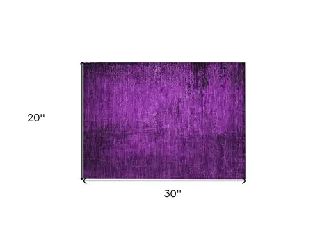 2' X 3' Purple Abstract Washable Non Skid Indoor Outdoor Area Rug