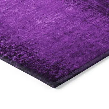 8' X 10' Purple Abstract Washable Non Skid Indoor Outdoor Area Rug
