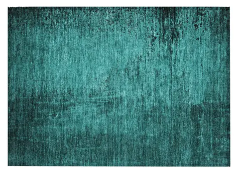 2' X 3' Teal Abstract Washable Non Skid Indoor Outdoor Area Rug