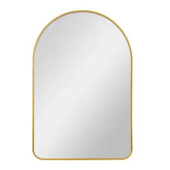 39" Gold Arch Metal Framed Bathroom Vanity Mirror