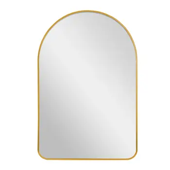 39" Gold Arch Metal Framed Bathroom Vanity Mirror