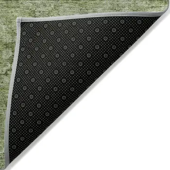 2' X 3' Olive Green Floral Medallion Washable Non Skid Indoor Outdoor Area Rug