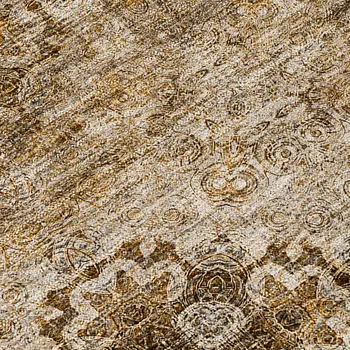 2' X 8' Taupe Floral Medallion Washable Non Skid Indoor Outdoor Runner Rug