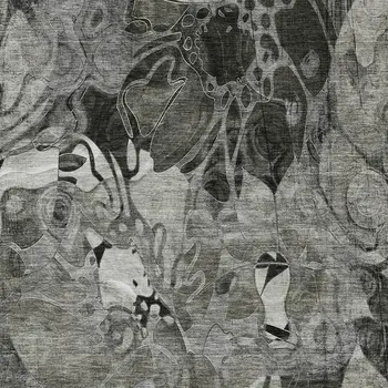 10' X 14' Gray Abstract Washable Indoor Outdoor Area Rug
