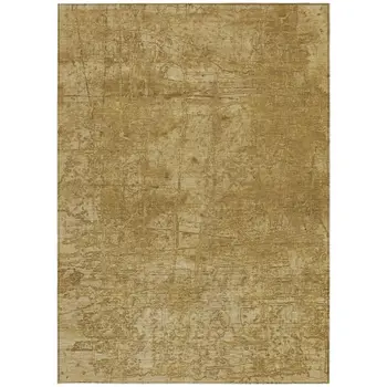 3' X 5' Tan Abstract Washable Non Skid Indoor Outdoor Area Rug