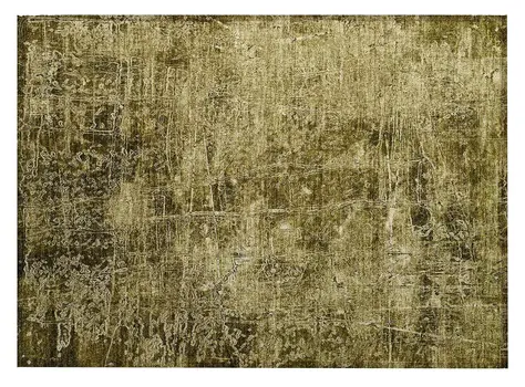 2' X 3' Green Abstract Washable Non Skid Indoor Outdoor Area Rug