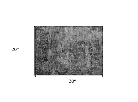 2' X 3' Gray Abstract Washable Non Skid Indoor Outdoor Area Rug