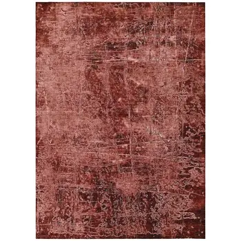 10' X 14' Merlot Abstract Washable Non Skid Indoor Outdoor Area Rug
