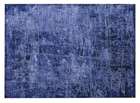 2' X 3' Navy Blue Abstract Washable Non Skid Indoor Outdoor Area Rug