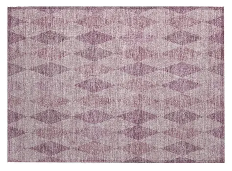 2' X 3' Blush Geometric Washable Non Skid Indoor Outdoor Area Rug