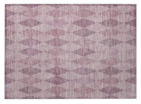 2' X 3' Blush Geometric Washable Non Skid Indoor Outdoor Area Rug