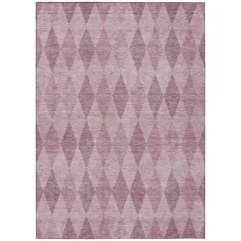 3' X 5' Blush Geometric Washable Non Skid Indoor Outdoor Area Rug