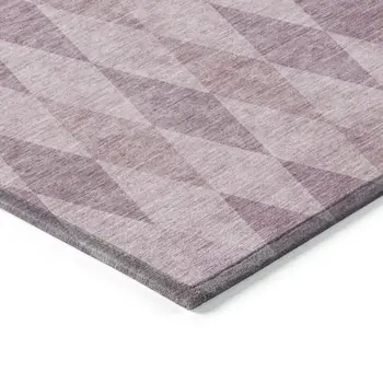 9' X 12' Blush Geometric Washable Non Skid Indoor Outdoor Area Rug